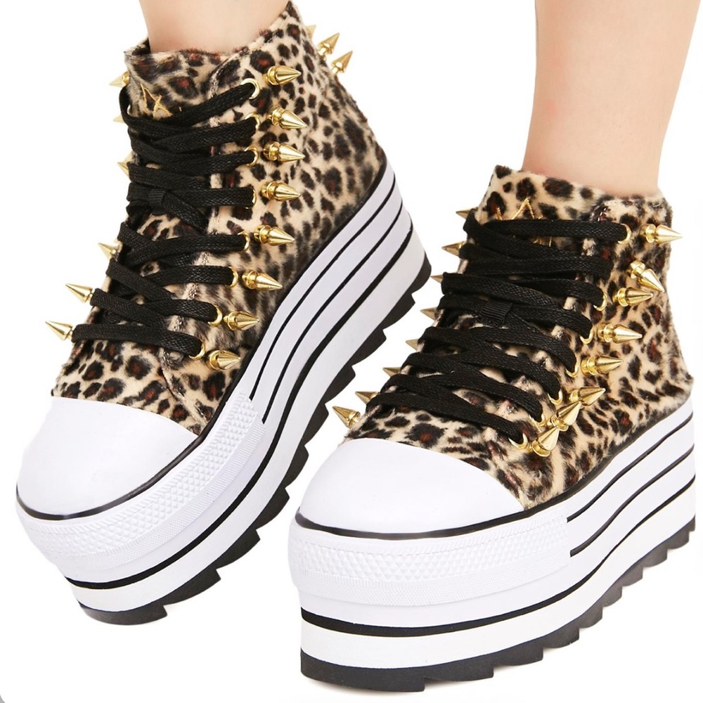 COPY - YRU platform cheetah sneakers